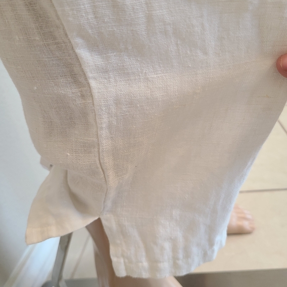 White Linen Pants - Picture 4 of 16
